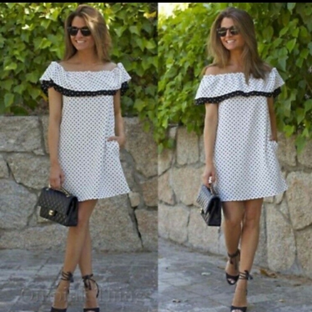 Zara Collection polka dot dress size XS